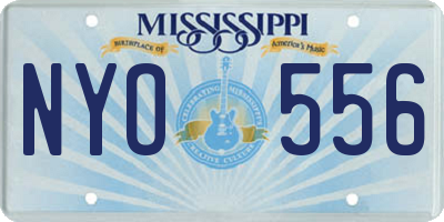 MS license plate NYO556