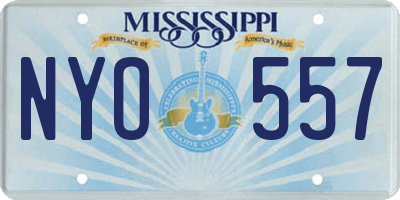 MS license plate NYO557