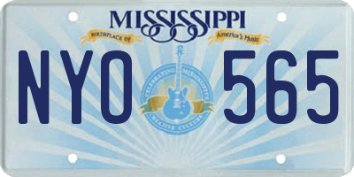 MS license plate NYO565
