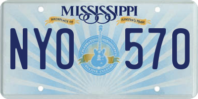 MS license plate NYO570