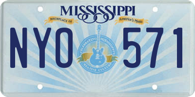MS license plate NYO571