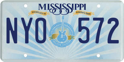 MS license plate NYO572