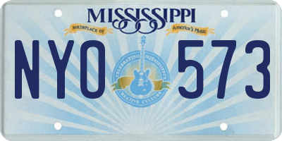 MS license plate NYO573