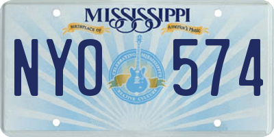 MS license plate NYO574