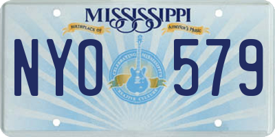MS license plate NYO579