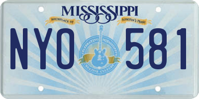 MS license plate NYO581