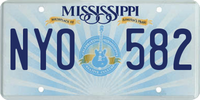 MS license plate NYO582