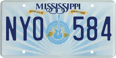MS license plate NYO584