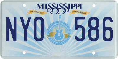 MS license plate NYO586
