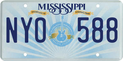 MS license plate NYO588