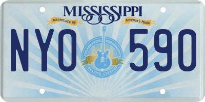 MS license plate NYO590