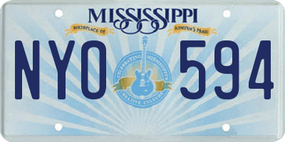 MS license plate NYO594