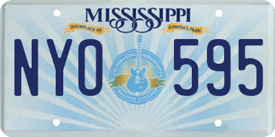 MS license plate NYO595