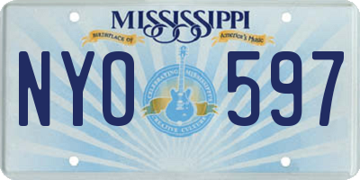 MS license plate NYO597