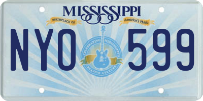 MS license plate NYO599