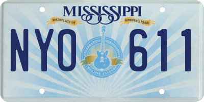 MS license plate NYO611