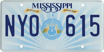 MS license plate NYO615