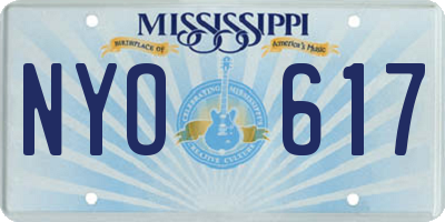 MS license plate NYO617
