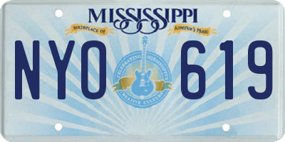 MS license plate NYO619