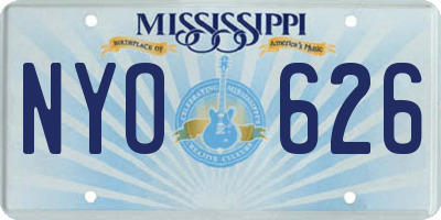 MS license plate NYO626