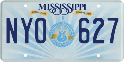 MS license plate NYO627