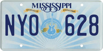 MS license plate NYO628