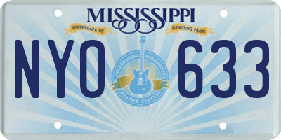 MS license plate NYO633