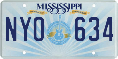 MS license plate NYO634