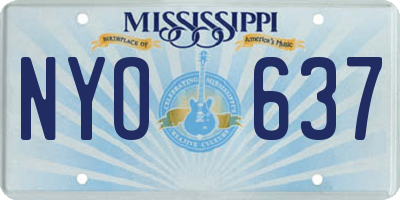 MS license plate NYO637