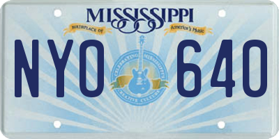 MS license plate NYO640