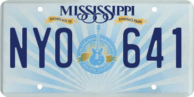 MS license plate NYO641