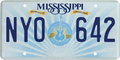 MS license plate NYO642