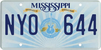 MS license plate NYO644