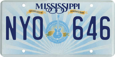 MS license plate NYO646