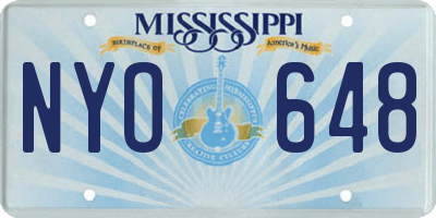 MS license plate NYO648