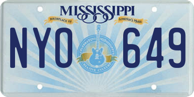 MS license plate NYO649