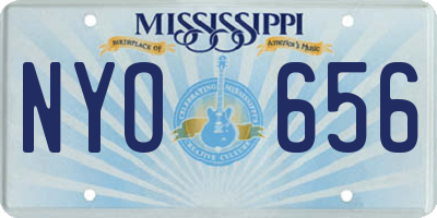 MS license plate NYO656