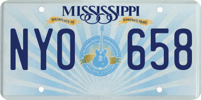 MS license plate NYO658
