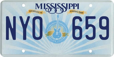 MS license plate NYO659