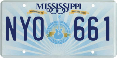 MS license plate NYO661
