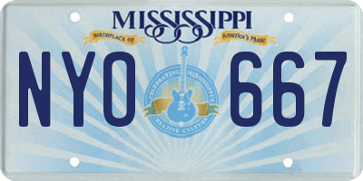 MS license plate NYO667