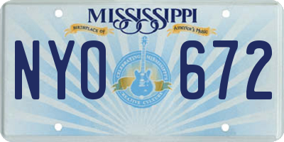 MS license plate NYO672