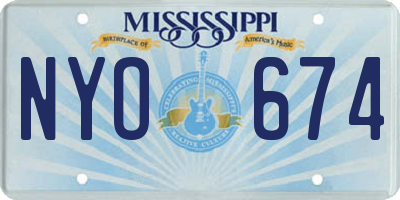 MS license plate NYO674