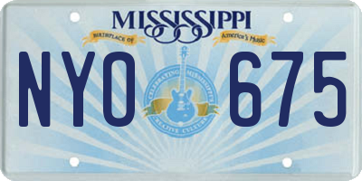 MS license plate NYO675