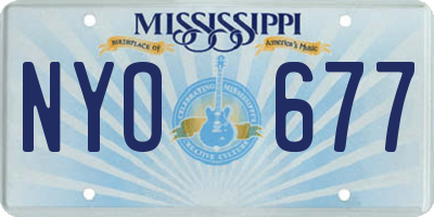 MS license plate NYO677