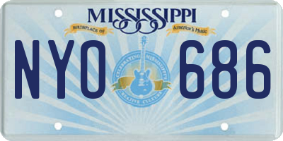 MS license plate NYO686