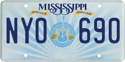 MS license plate NYO690