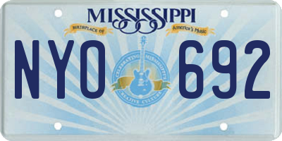 MS license plate NYO692