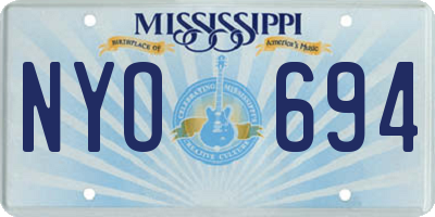 MS license plate NYO694