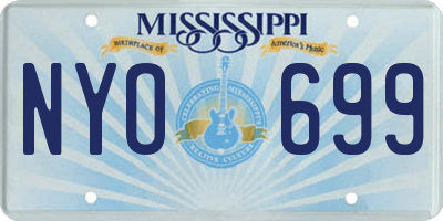 MS license plate NYO699